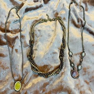 Bundle of three statement necklaces